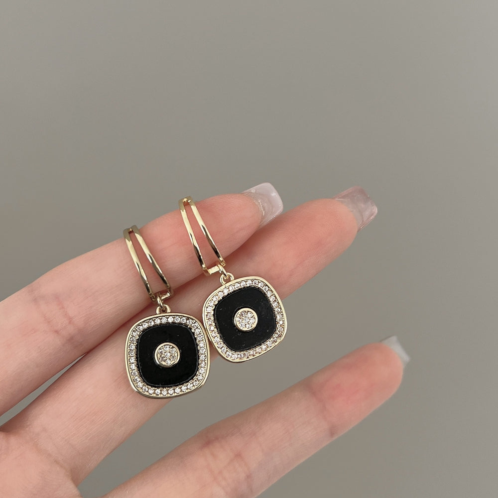 Square panel earrings