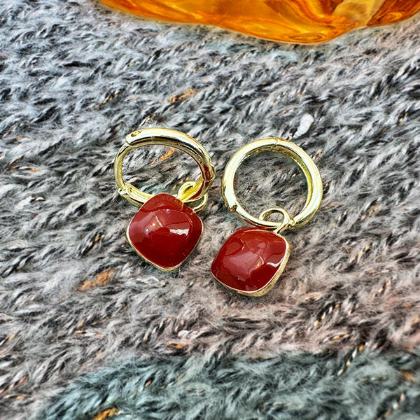 Vintage  style red earrings