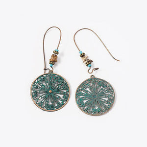 Ethnic Style Retro Hollow Pattern Geometric Earrings