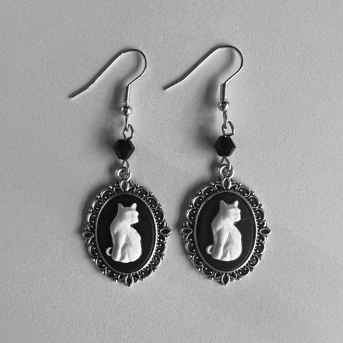 Black Cat Earrings