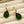 Vintage drop emerald earrings