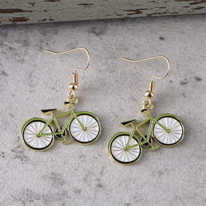 Vintage Bicycle Earrings