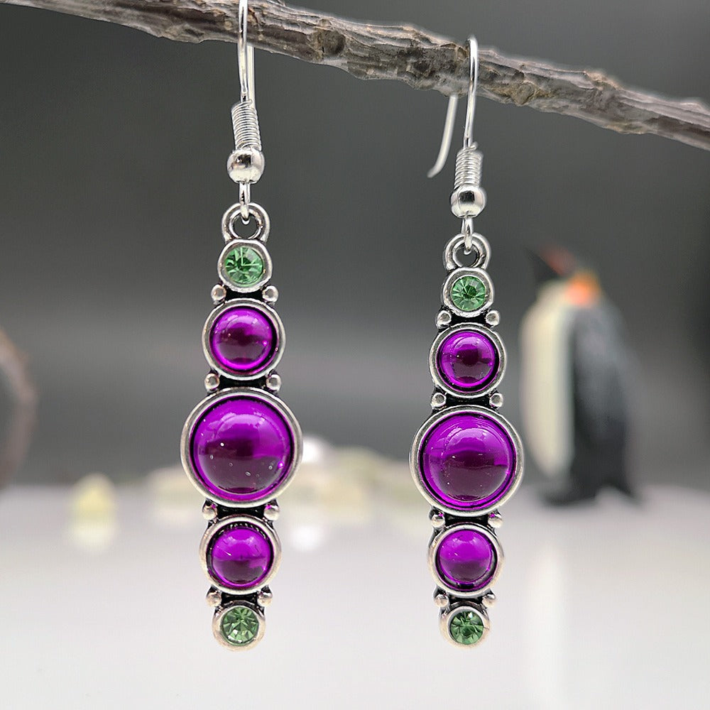 Purple gemstone earrings