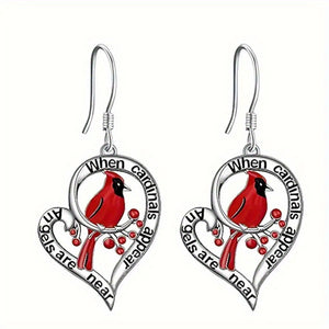 Red Bird Love Earrings