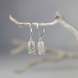 Square Branch Pendant Earrings