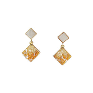 Crystal Broken Diamond Earrings