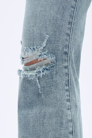 SHAPUM Womens High Waisted Ripped Bootcut Jeans Western Stretchy Bell Bottom Tummy Control Jean Trendy Flare Jeans
