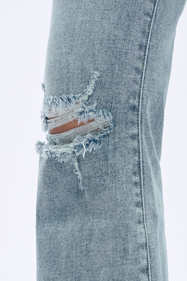 SHAPUM Womens High Waisted Ripped Bootcut Jeans Western Stretchy Bell Bottom Tummy Control Jean Trendy Flare Jeans