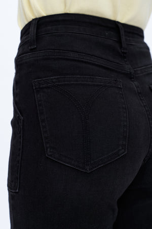Utility Patch Pocket High Rise Wide Leg Jeans