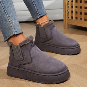 Padded Round Toe Cotton Boots