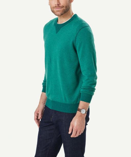 Men's Two Color Crew Neck Knit Shirt