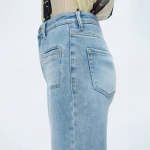 ONESO Women High Waist Wide Leg Jeans Retro Vintage Style Fit Comfortable Everyday Jeans