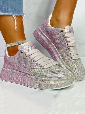 Gradient Rhinestone Sneakers