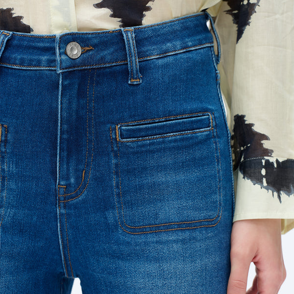 ONESO Women High Waist Wide Leg Jeans Retro Vintage Style Fit Comfortable Everyday Jeans