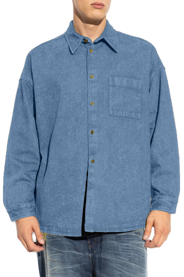 Men's Versatile Vintage Denim Shirt