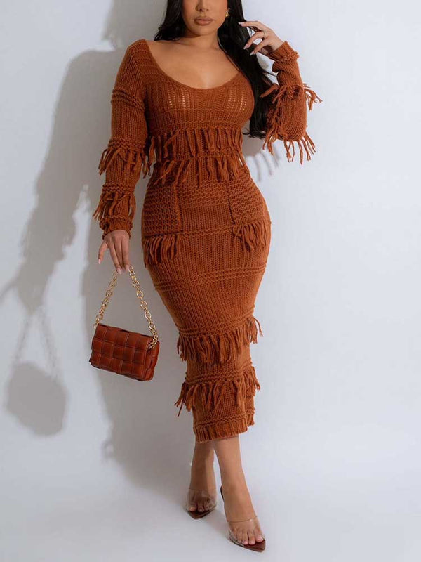 Tassel Knit Dress