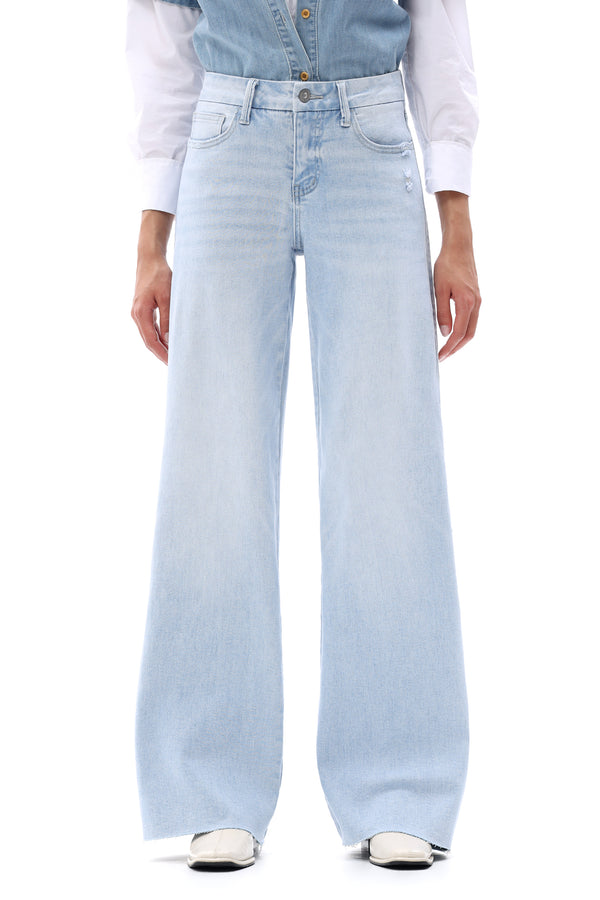 ONESO Women Effortless Mid Rise Wide Leg Jeans