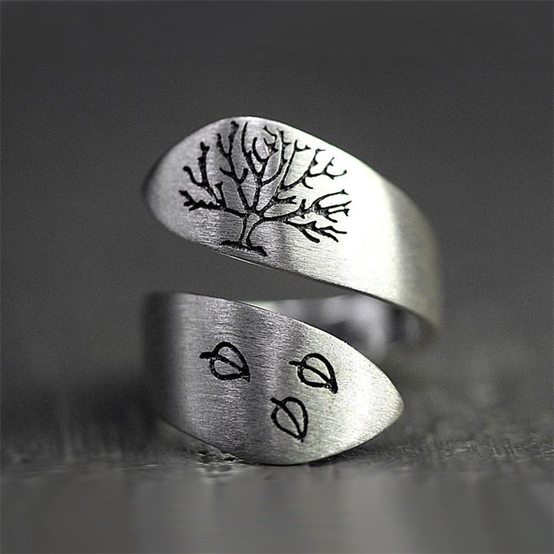 Vintage Tree Leaf Rings