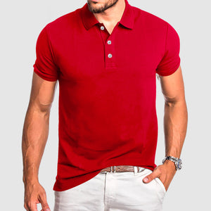 Gentleman's Casual Breathable Cotton Polo Shirt