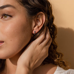Vintage Colorful Golden Earrings