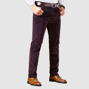 Men's Casual Corduroy Elastic Long Pants