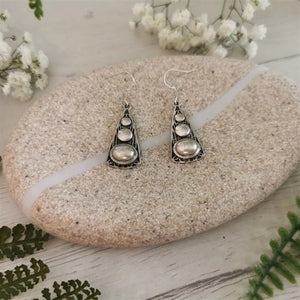 Retro Geometric Triangle Earrings