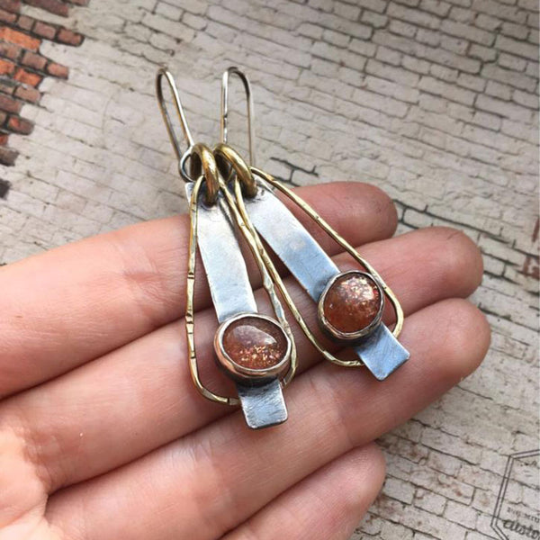 Cat's Eye Alloy Earrings