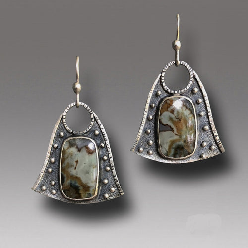 Marble patterned exaggerated earrings