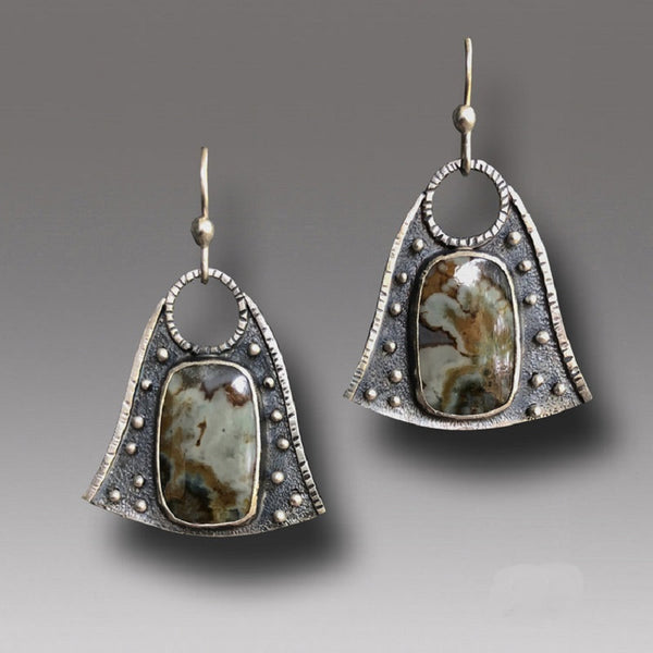 Marble patterned exaggerated earrings