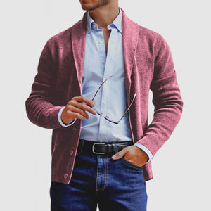 Men's Elegant Lapel Loose Cashmere Cardigan NEW