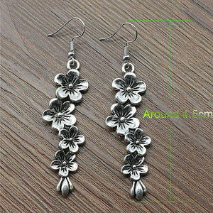 Ancient Silver Flower Earrings