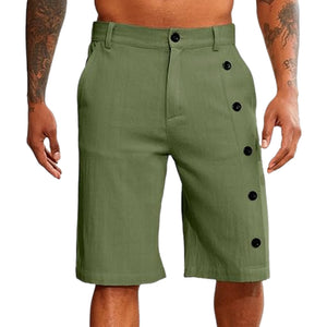 Mens Linen Shorts Casual Stretch Summer Beach Shorts