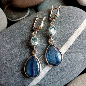 Blue Gemstone Earrings