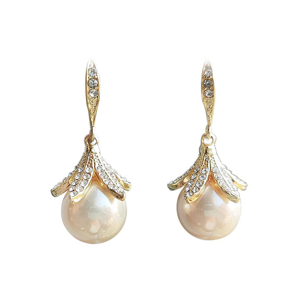 Champagne Pearl Earrings