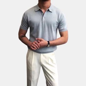 Summer Men's Polo Solid Polo Shirt Casual T-shirt