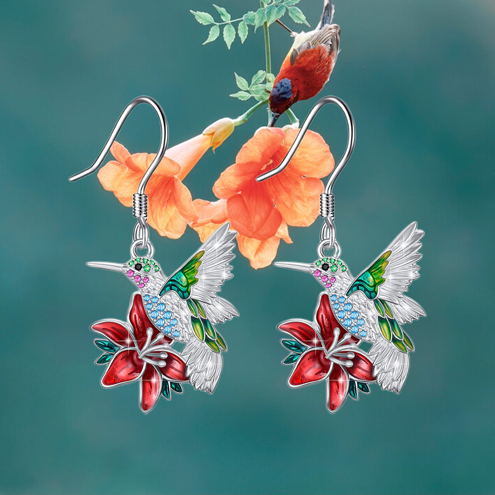 Colorful Hummingbird Earrings