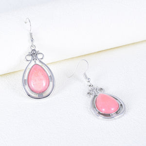 Retro pink gemstone earrings