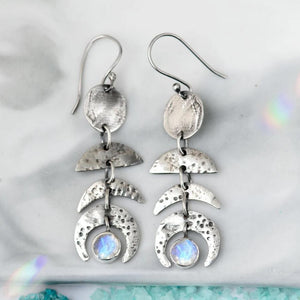 Vintage Moonlight Stone Earrings