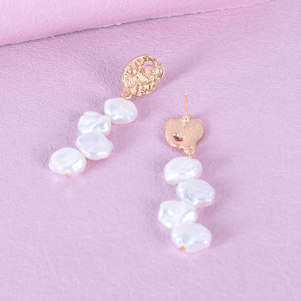 Baroque pearl earrings