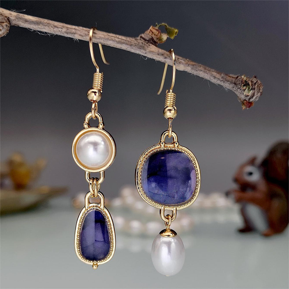 Vintage Natural Blue Stone Earrings