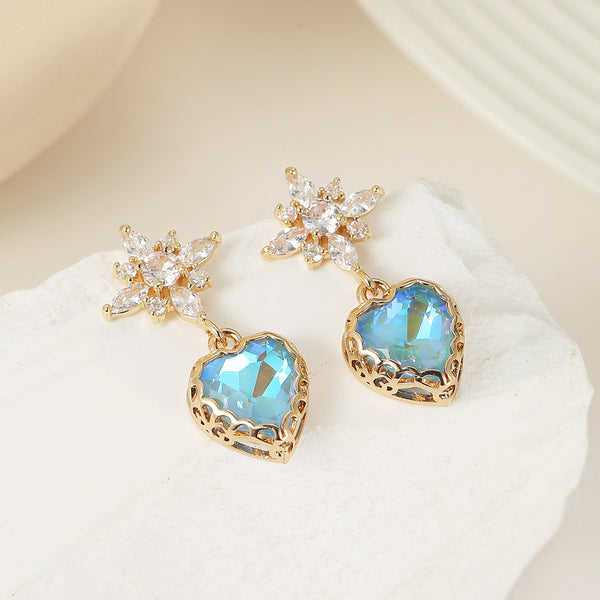 Flower Zircon Earrings