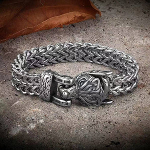 Punk Stainless Steel Wolf Head Bracelets