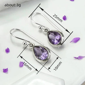 Water Drops Pruple  Earrings