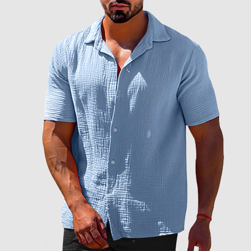 Men's Casual Textured Cotton Shirt