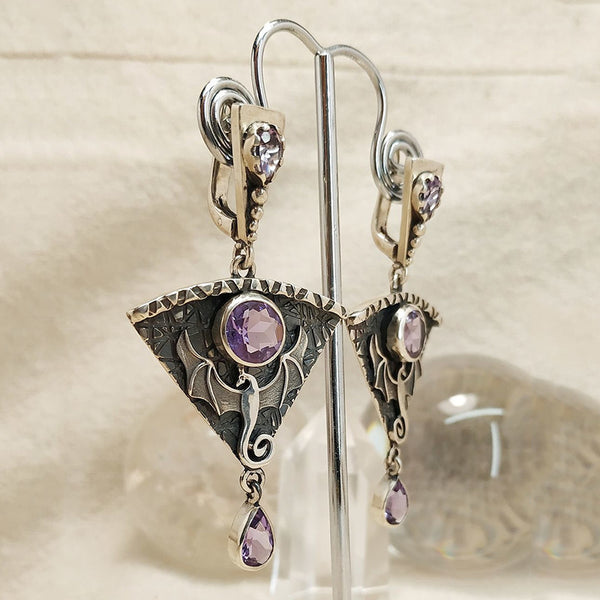 Vintage Dragon Gothic Punk Metal Earrings