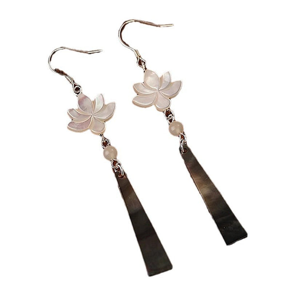 Hollow Flower Bamboo Knot Earrings