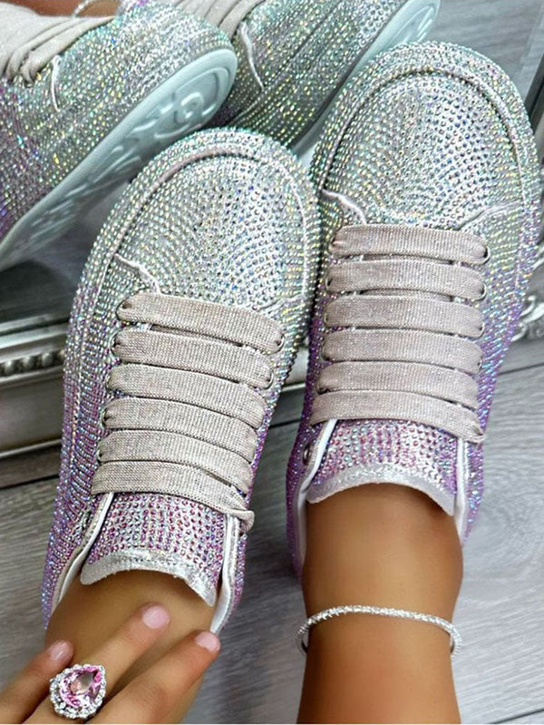 Gradient Rhinestone Sneakers