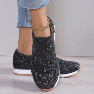 Sequins Round Toe Single Shoes Comfortable