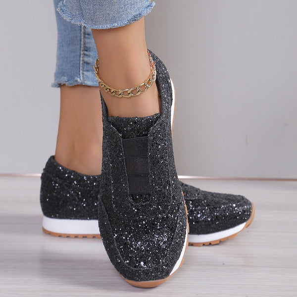 Sequins Round Toe Single Shoes Comfortable