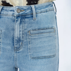 ONESO Women High Waist Wide Leg Jeans Retro Vintage Style Fit Comfortable Everyday Jeans